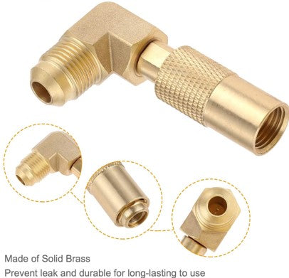 3/8" Male Propane Conversion Fitting with 90° Elbow Connector